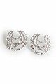 Half-hoop earrings with rhinestones