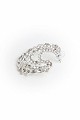 Half-hoop earrings with rhinestones