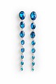 Drop earrings with blue stones