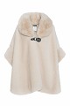 Faux fur cape with textured fur