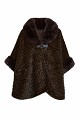 Faux fur cape with textured fur
