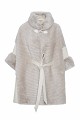 Furry cape with a waist belt