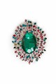 Brooch with decorative stones
