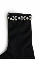 Ankle socks with pearl and rhinestone details
