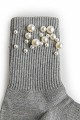 Ankle socks with pearl details