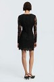 Rochie scurtă cu dantelă și pietricele - Gold Label
