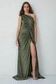 Rochie lungă pe un umăr - Gold label