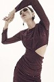Mini dress with rhinestones and cut-out detail - Gold label