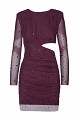 Mini dress with rhinestones and cut-out detail - Gold label
