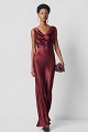 Rochie lungă drapată cu aspect satinat - Gold Label