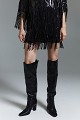 Mini skirt with sequins and fringe - Gold label