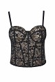 Lace bustier with rhinestones - Gold label