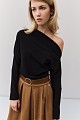 Off-shoulder gathered blouse