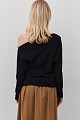 Off-shoulder gathered blouse