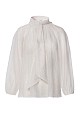 Tie-front blouse with rhinestones