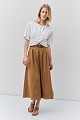 Gathered crop top with short sleeves