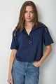 Polo μπλούζα με δαντέλα