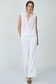 Wrap sleeveless blouse