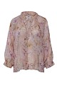 Floral shirt with self-tie