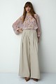 Floral shirt with self-tie