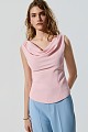 Draped sleeveless blouse