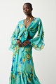 Blusa cruzada floral