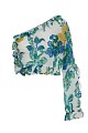 Blusa floral de un solo hombro