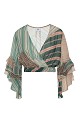 Floral blouse with ruffles