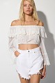 Off-shoulder lace blouse