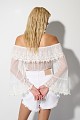 Off-shoulder lace blouse