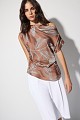 Blusa estampada asimétrica