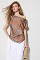 Asymmetrical printed blouse