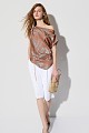 Asymmetrical printed blouse