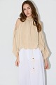 Blusa globo con hombros descubiertos y fruncidos