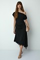 Midi asymmetric gathered dress