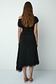 Midi asymmetric gathered dress