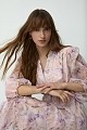 Vestido maxi floral volantes