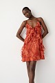 Mini printed dress with ruffles