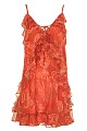 Mini printed dress with ruffles