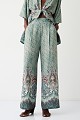High-waisted trousers with paisley print