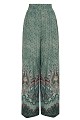 High-waisted trousers with paisley print