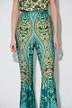 Printed wide-leg trousers