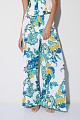Pantalones anchos de cintura alta con estampado floral