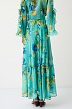 Maxi floral skirt with ruffles
