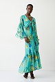 Maxi floral skirt with ruffles