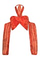 Printed off-shoulder bustier top