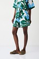 Printed high-waisted shorts