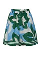 Printed high-waisted shorts