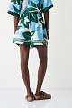 Printed high-waisted shorts
