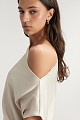 Blusa de satén con un solo hombro - Gold label